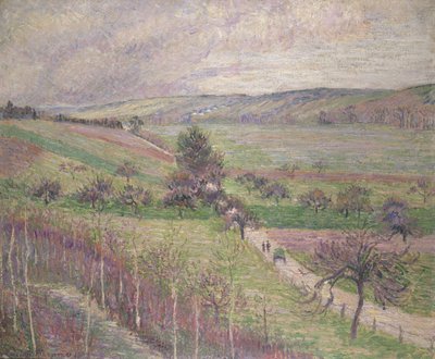 Die Thierceville-Straße, Frühling, 1893 von Lucien Pissarro